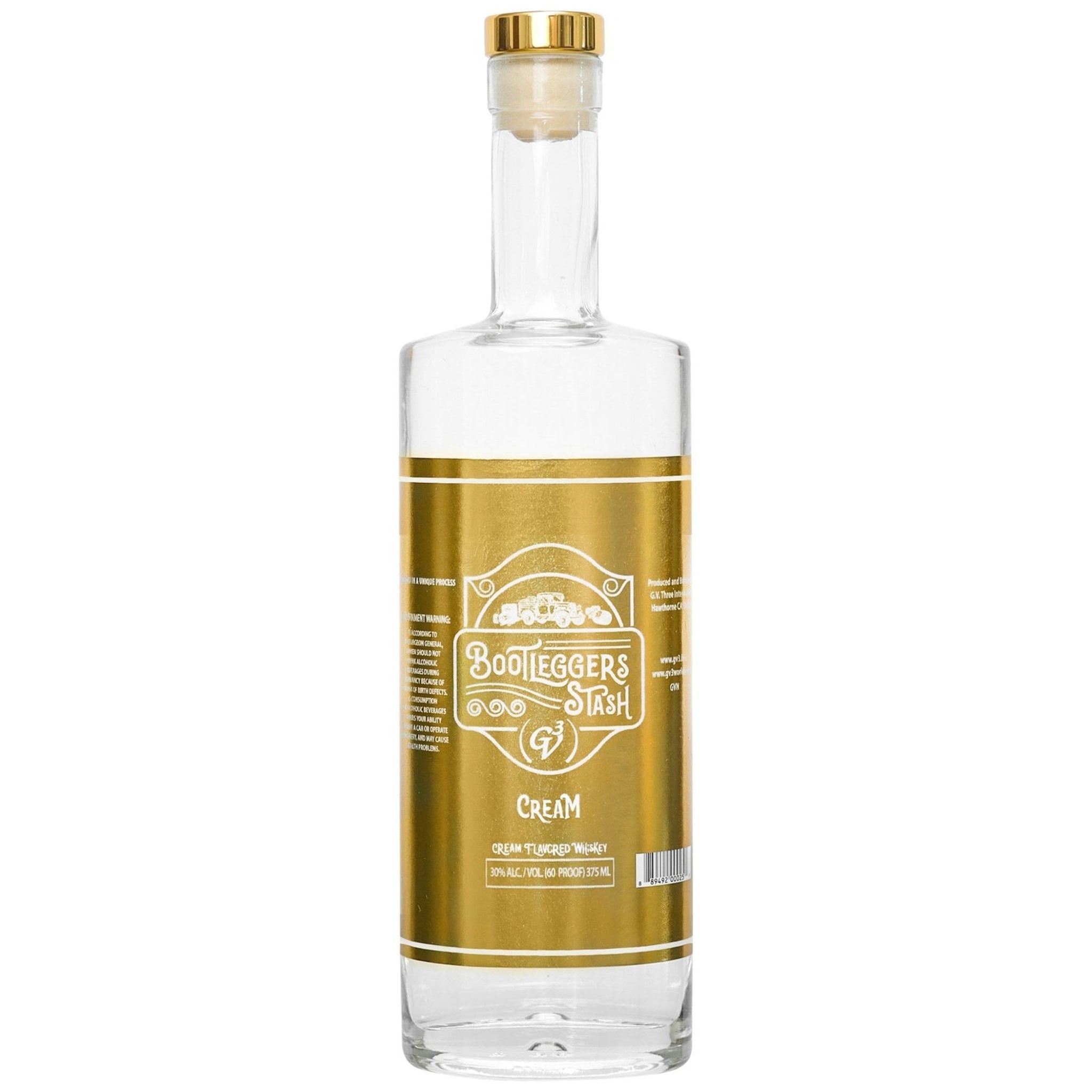 GV3 Bootleggers Stash Cream Whiskey 375ML - Liquor Boutique