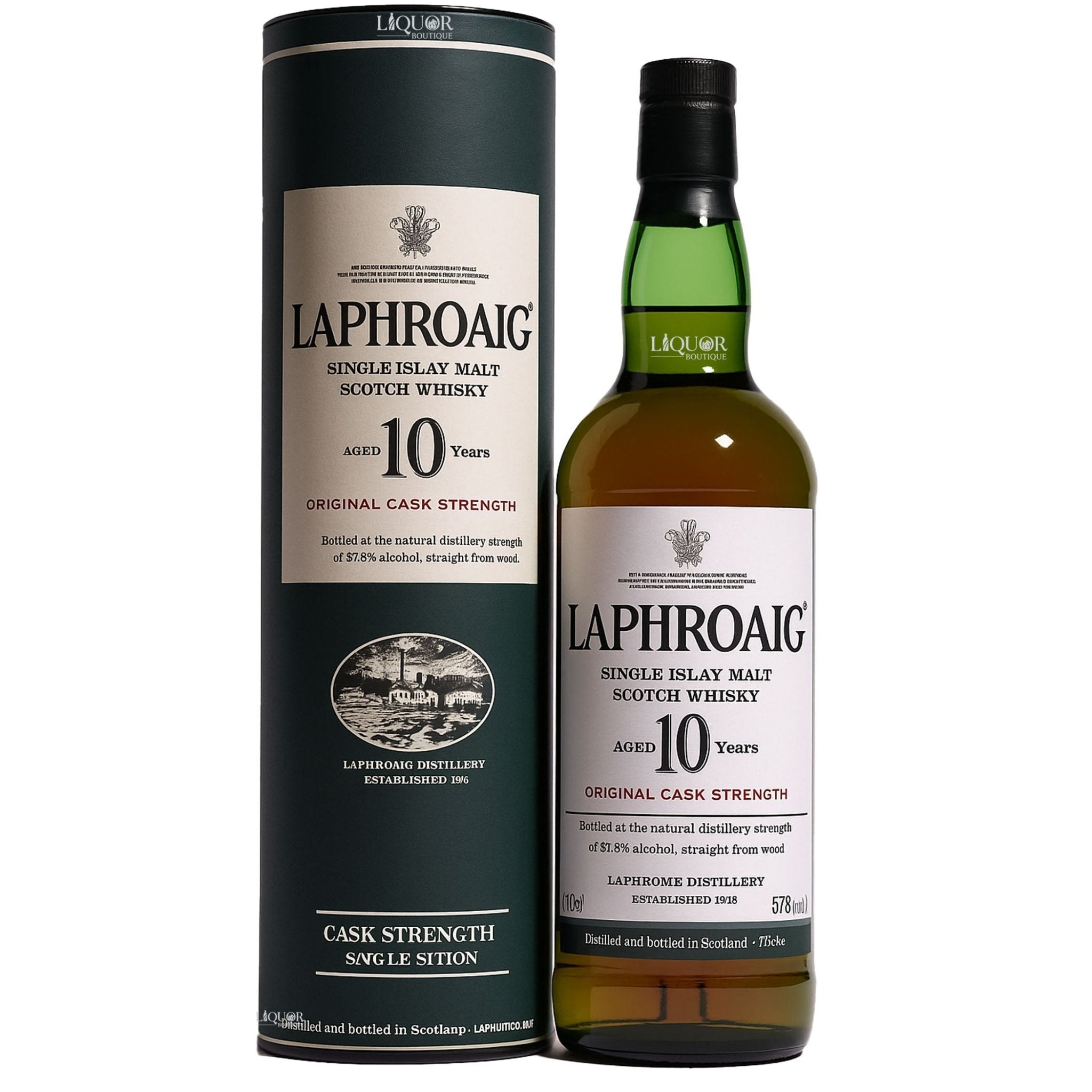 Laphroaig 10 Year Original Cask Strength Single Malt Scotch Whisky - Liquor Boutique