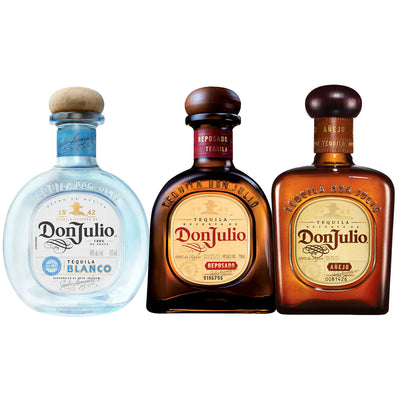Don Julio Blanco, Reposado, & Anejo Tequila Bundle 750ml
