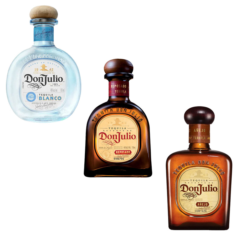 Don Julio Blanco, Reposado, & Anejo Tequila Bundle 750ml