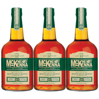 Henry McKenna 10 Year Bottled in Bond Bourbon Whiskey 3 - Pack - Liquor Boutique