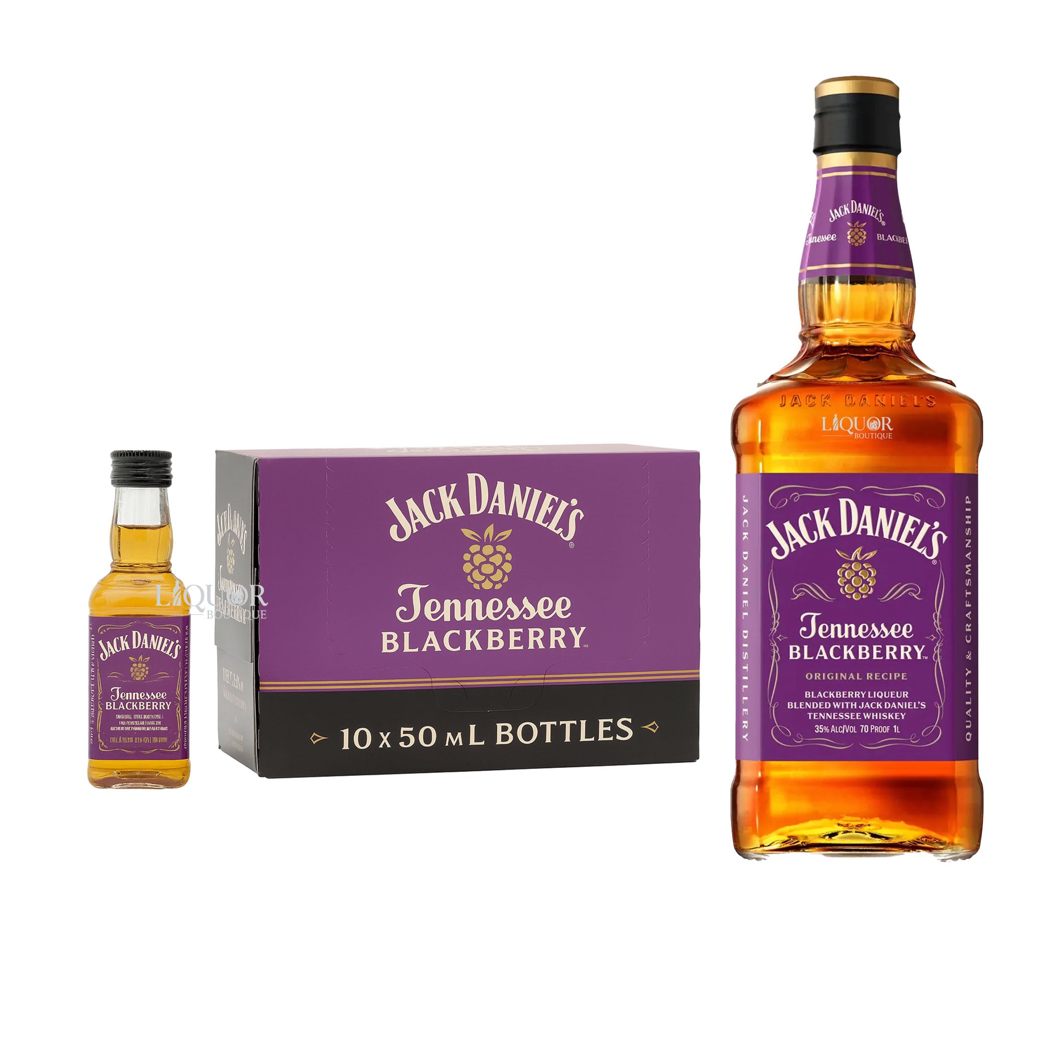Jack Daniel's Blackberry 750ml & 10 Pack 50ml Bundle
