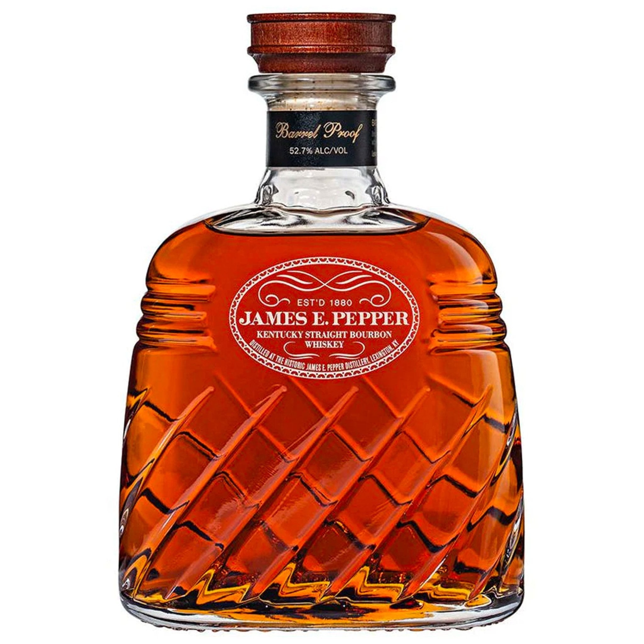James E. Pepper Decanter Barrel Proof Bourbon Whiskey - Liquor Boutique