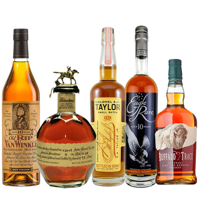 Old Rip Van Winkle, Blanton's, E.H Taylor, Eagle Rare, & Buffalo Trace Whiskey Bundle - Liquor Boutique