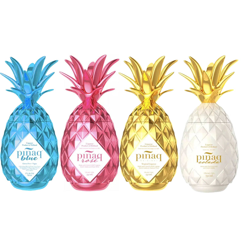 Pinaq Blue, Rose, Passion Fruit, & Colada Liqueur Bundle