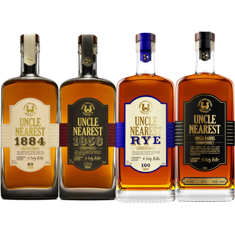 Uncle Nearest 1884, 1856, Rye, & Single Barrel Whiskey Bundle